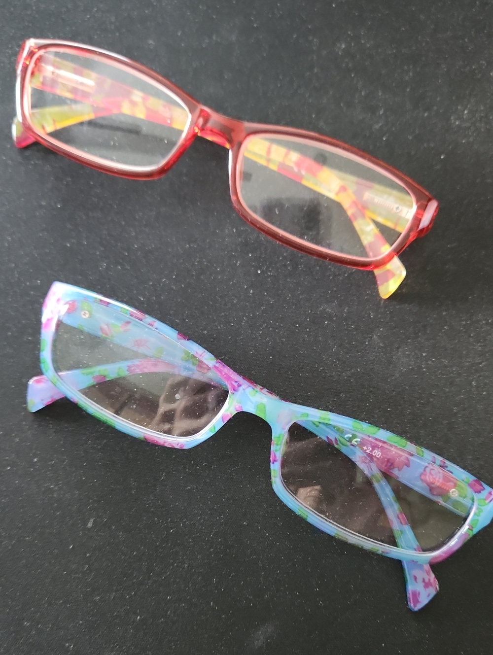 NEW Women Reading Glasses 2 Pairs Ladies Fashion Spring Hinge Sides Readers 2.0